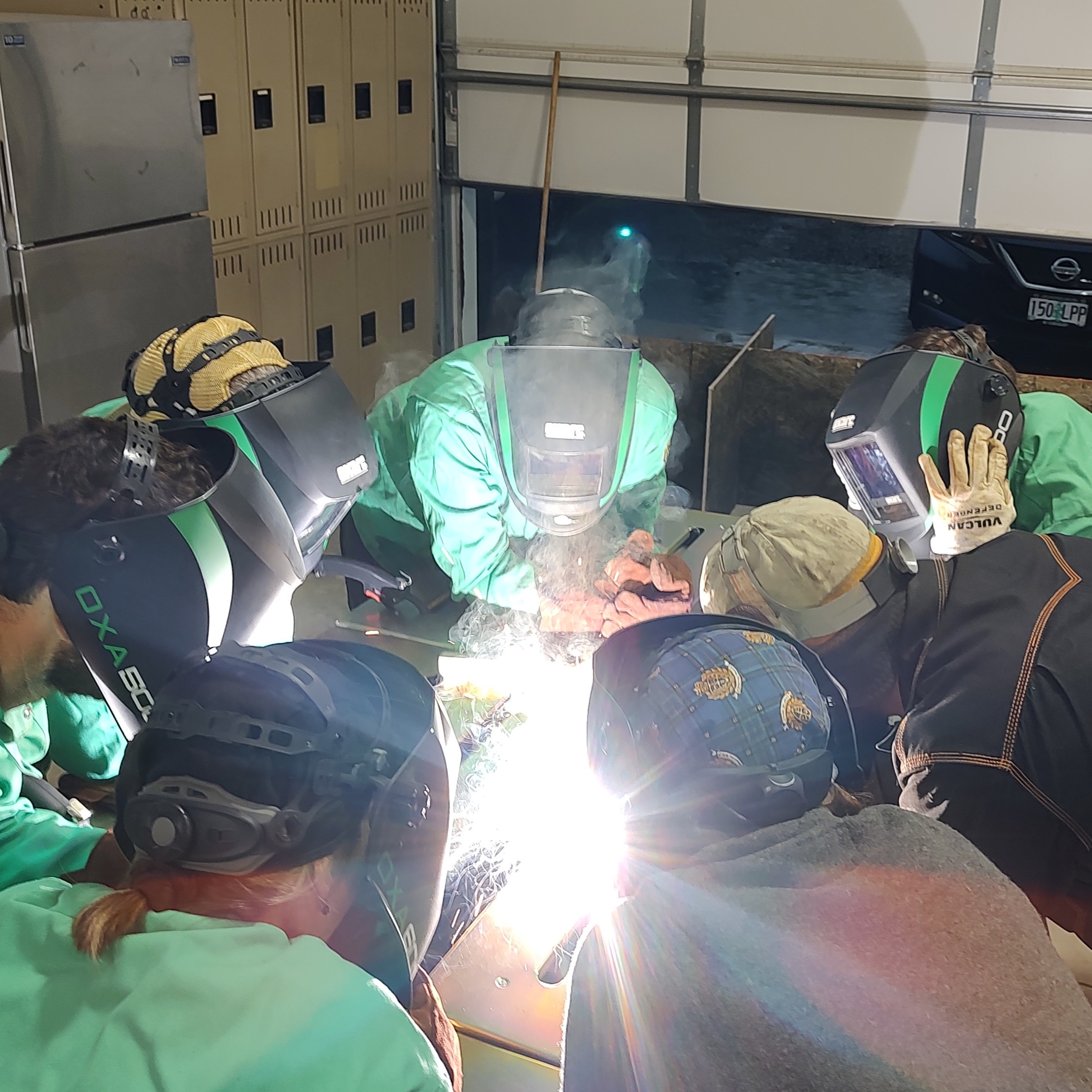 Practical Welding workshop in progress